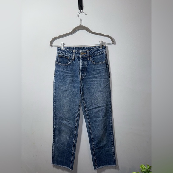 J. Galt Medium Blue High Rise Mom Jeans Size XS EUC - Picture 1 of 8